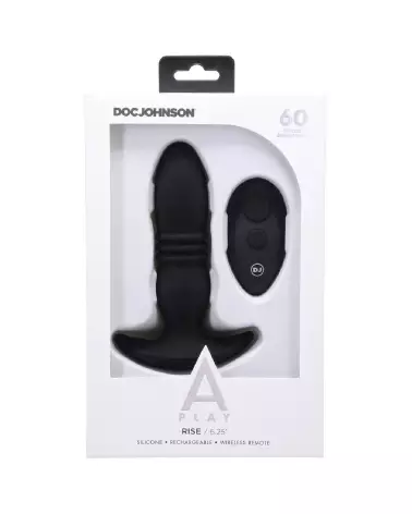 Plug anal silicone Rise Doc Johnson avec télécommande pour confort maximal-3