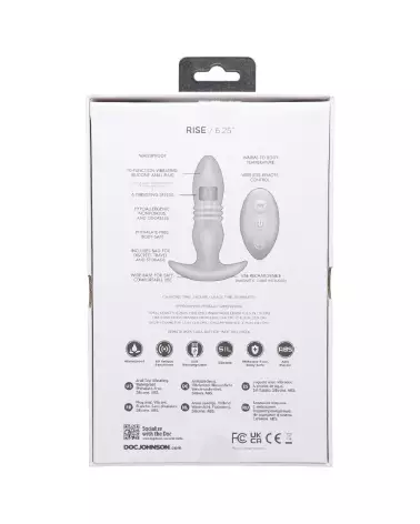 Image du plug anal Rise de Doc Johnson avec télécommande pour stimulation avancée-4