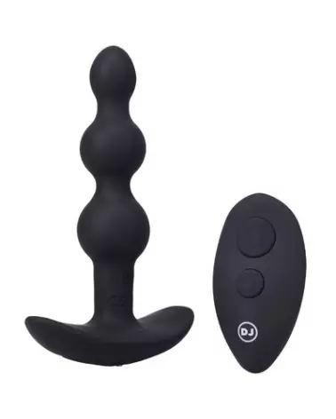 Beaded Vibe silicone anal plug avec télécommande par Doc Johnson-1
