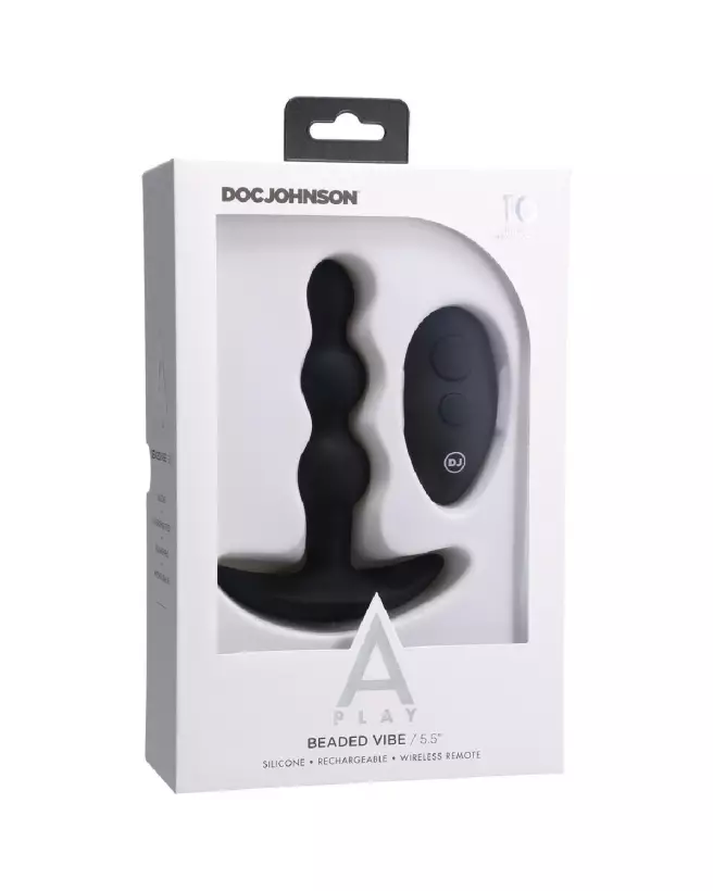 Beaded Vibe silicone anal plug avec télécommande par Doc Johnson-2