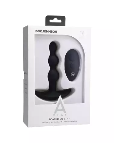 Beaded Vibe silicone anal plug avec télécommande par Doc Johnson-2