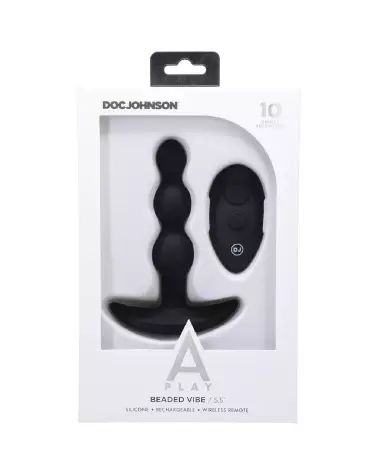 Beaded Vibe silicone anal plug avec télécommande par Doc Johnson-3