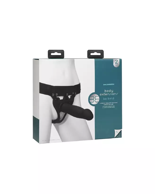Image du Silicone Harness Bold de Doc Johnson - Gode Ceinture Ajustable en Silicone-2