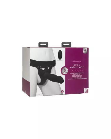 Image Naughty Silicone Harness de Doc Johnson, gode ceinture en silicone ajustable et ergonomique pour couples-2