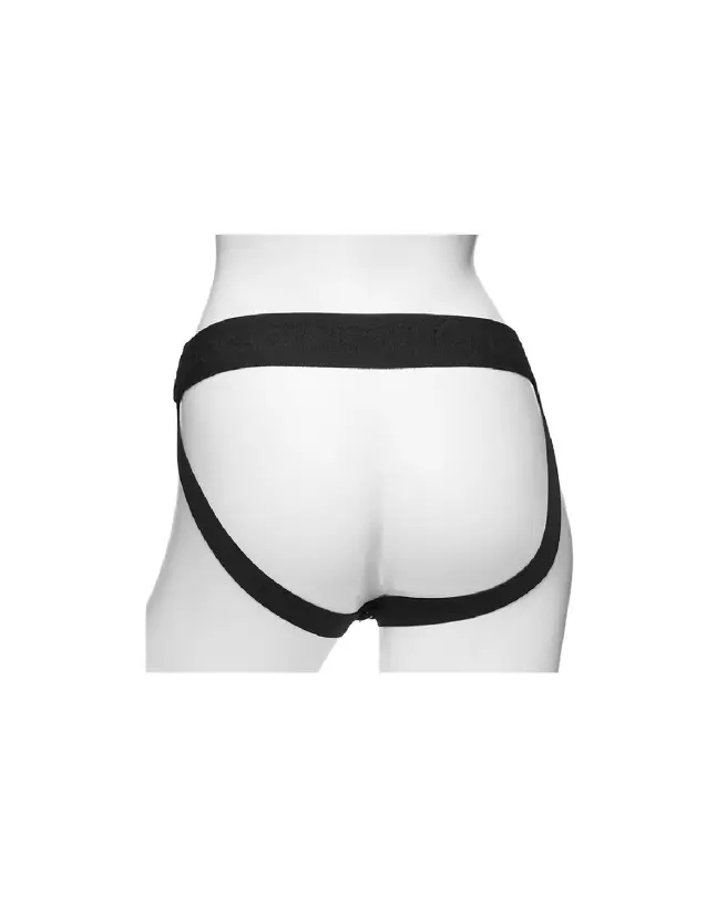 Image Naughty Silicone Harness de Doc Johnson, gode ceinture en silicone ajustable et ergonomique pour couples-4