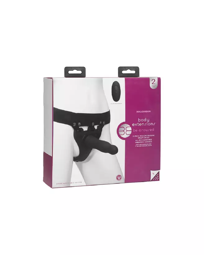 Gode Ceinture en Silicone Aroused de Doc Johnson pour expérience intime optimale-2