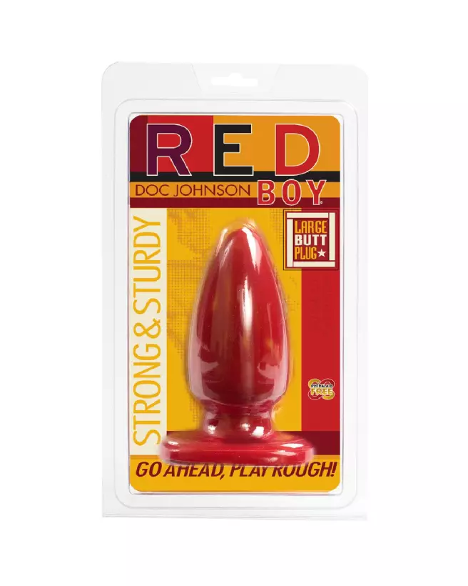 Image du Red Boy Butt Plug L de Doc Johnson, plug anal de grande taille pour expérience intense-2
