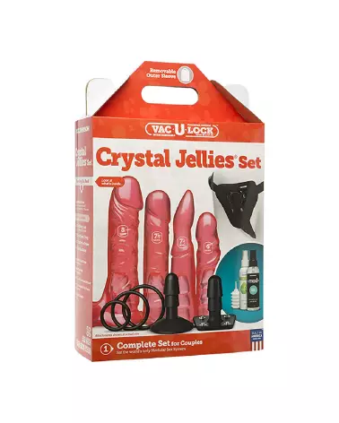 Image du Set Crystal Jellies de Doc Johnson, godes ceintures réalistes et confortables-2