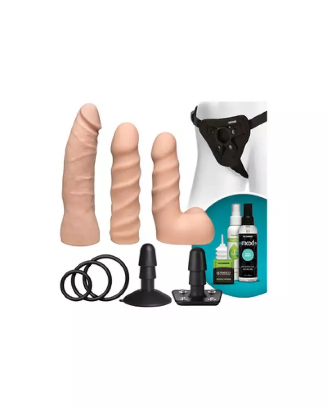 Kit Dual Density ULTRASKYN de Doc Johnson - Godes Ceintures pour Débutants-1