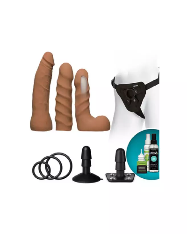 Photo du Kit Dual Density ULTRASKYN pour débutants par Doc Johnson, gode ceinture réaliste-1