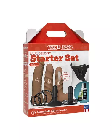 Photo du Kit Dual Density ULTRASKYN pour débutants par Doc Johnson, gode ceinture réaliste-2