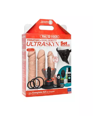 Image du Set de Godes Ceintures Vibrant ULTRASKYN de Doc Johnson avec Télécommande-2