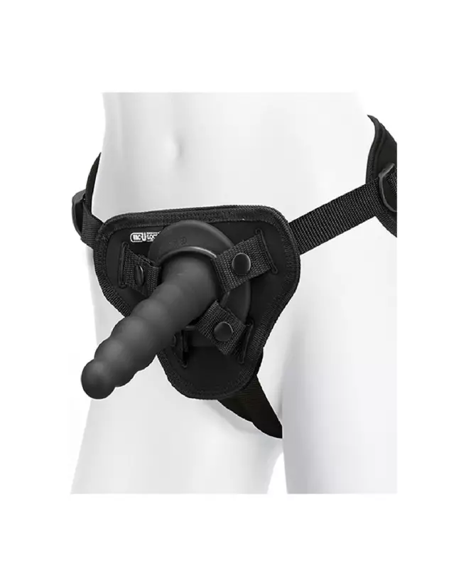 Image du Ribbed Vibrating Pleasure Set avec télécommande par Doc Johnson, gode ceinture vibrant et texturé-3