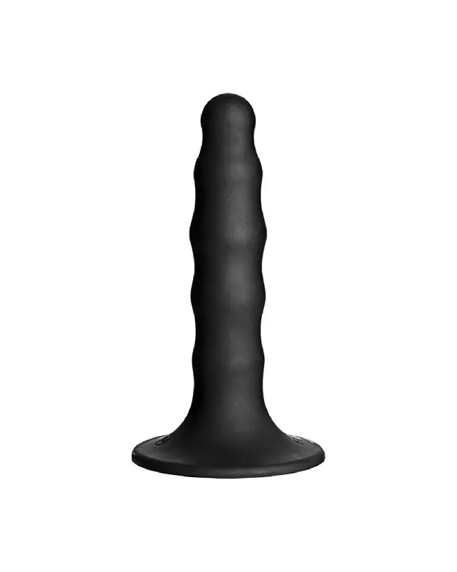 Image du Ribbed Vibrating Pleasure Set avec télécommande par Doc Johnson, gode ceinture vibrant et texturé-5