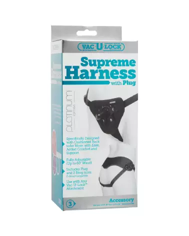 Image du harnais Platinum Supreme with Plug de Doc Johnson, qualité premium et confort optimal-2
