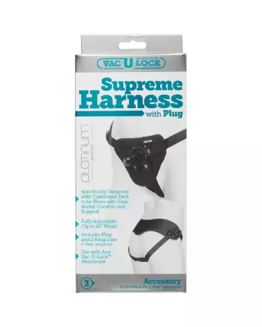 Image du harnais Platinum Supreme with Plug de Doc Johnson, qualité premium et confort optimal-3