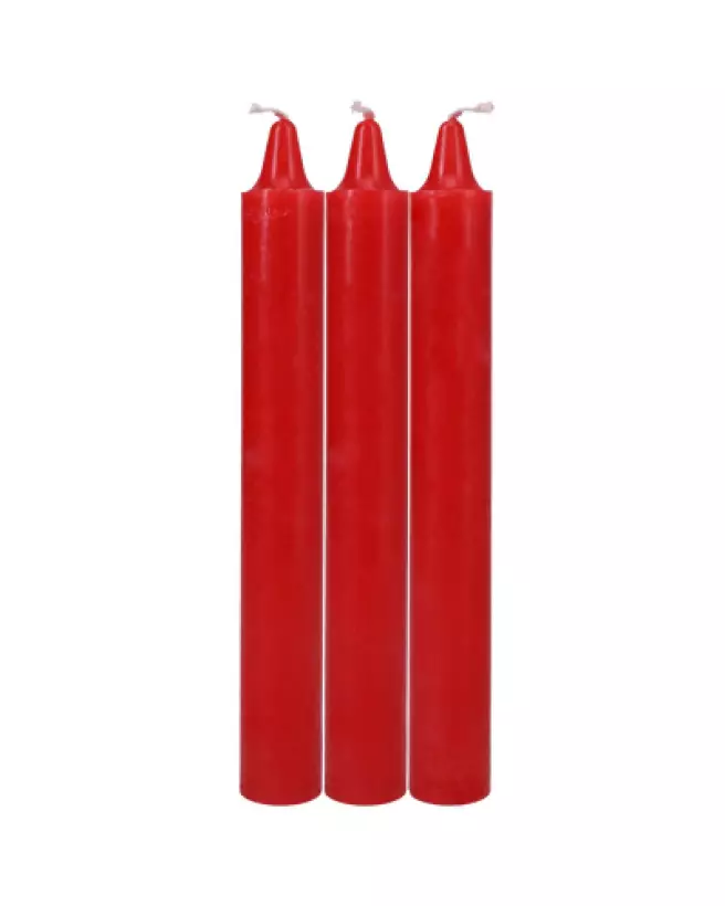 Bougies rouges basse température Doc Johnson pour jeux sensoriels-1