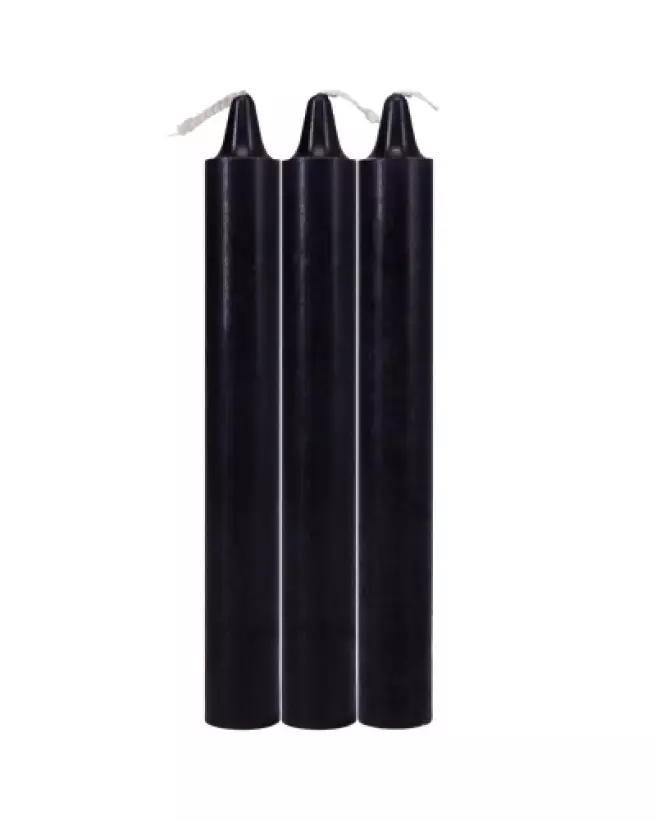 Photo de Bougies Japonaises Noires Doc Johnson pour jeux de température douce-1