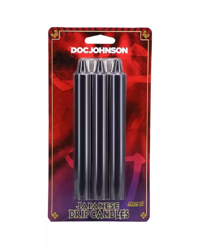 Photo de Bougies Japonaises Noires Doc Johnson pour jeux de température douce-2