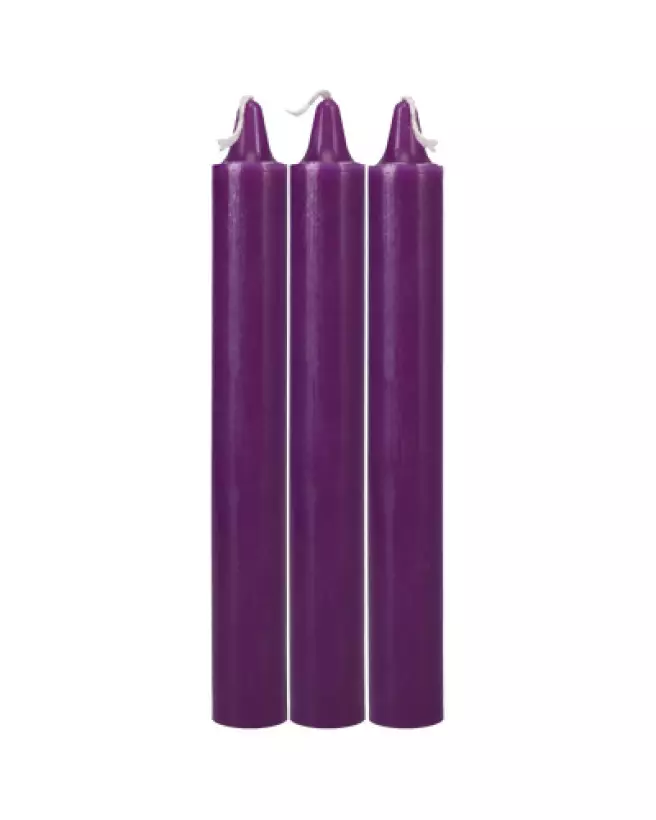 Bougies à goutte japonaises violettes Doc Johnson, idéales pour ambiance basse température-1