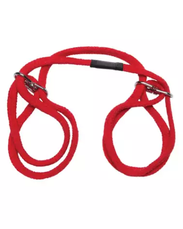 Menottes en coton 100% Doc Johnson pour poignets et chevilles, idéales pour jeux de bondage-1