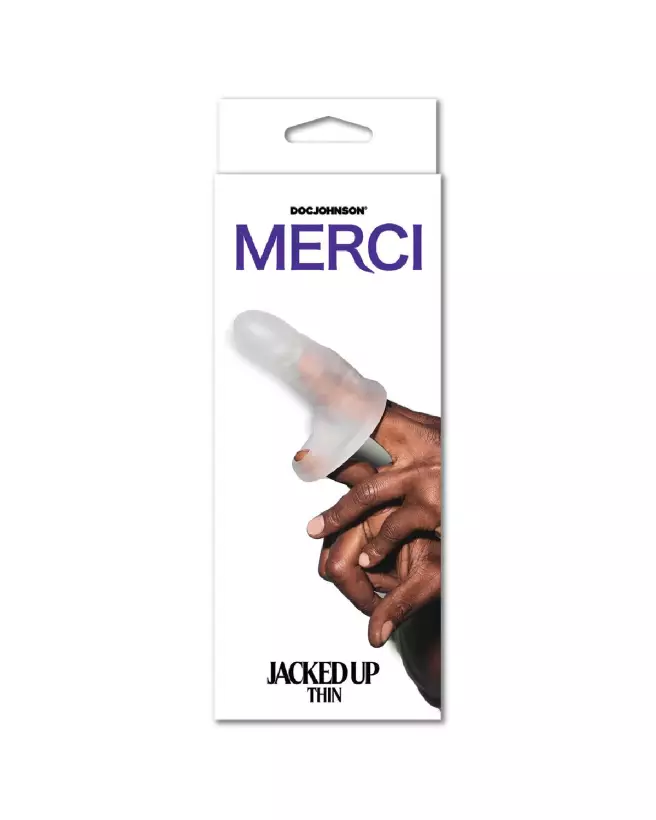 Jacked Up Thin Extender with Ball Strap - Frost par Doc Johnson - Gaines pour pénis-2