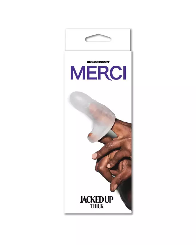 Gaine pénienne Jacked Up Thick Extender de Doc Johnson avec sangle pour testicules-2