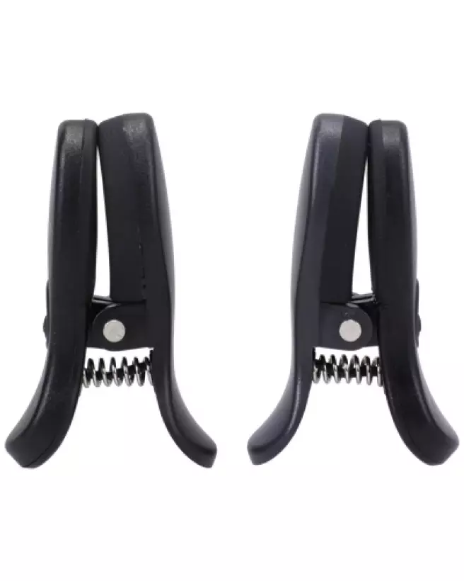 Pinces à tétons vibrantes Vibro Grippers noir de Doc Johnson-1