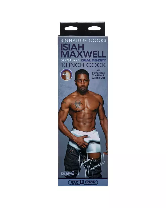 Isiah Maxwell Realistic ULTRASKYN Dildo 10 Inch by Doc Johnson-3
