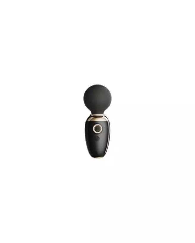 Ava Obsidian Black Wand by Zalo in elegant black finish, premium luxury massager for precise relaxation and comfort-1