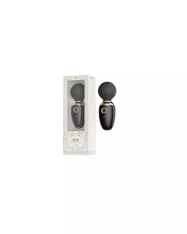 Ava Obsidian Black Wand by Zalo in elegant black finish, premium luxury massager for precise relaxation and comfort-2