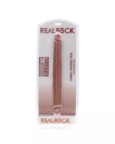 RealRock Slim Double Ended Dong 14 inch Tan - Vue détaillée-2