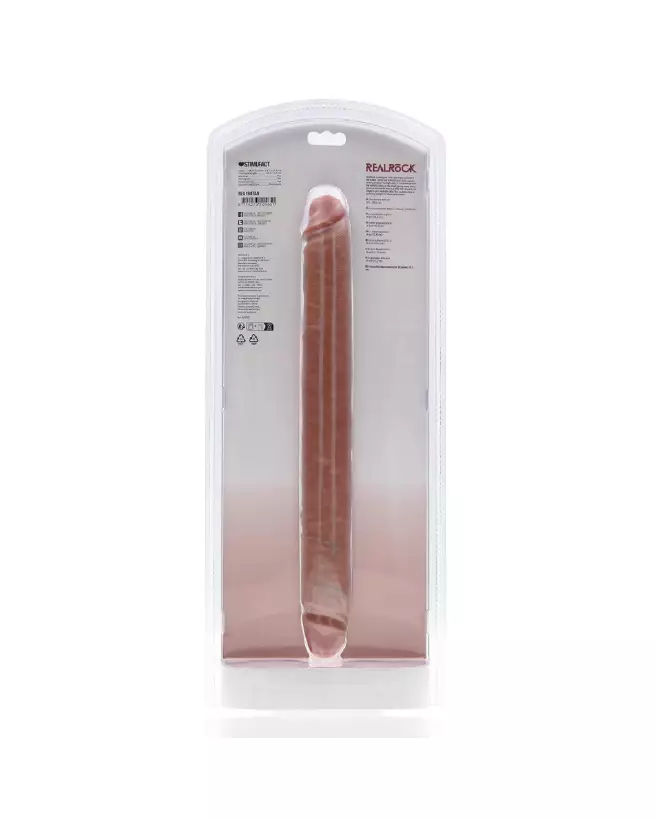 RealRock Slim Double Ended Dong 14 inch Tan - Vue détaillée-3