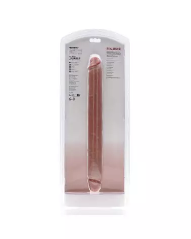 RealRock Slim Double Ended Dong 14 inch Tan - Vue détaillée-3