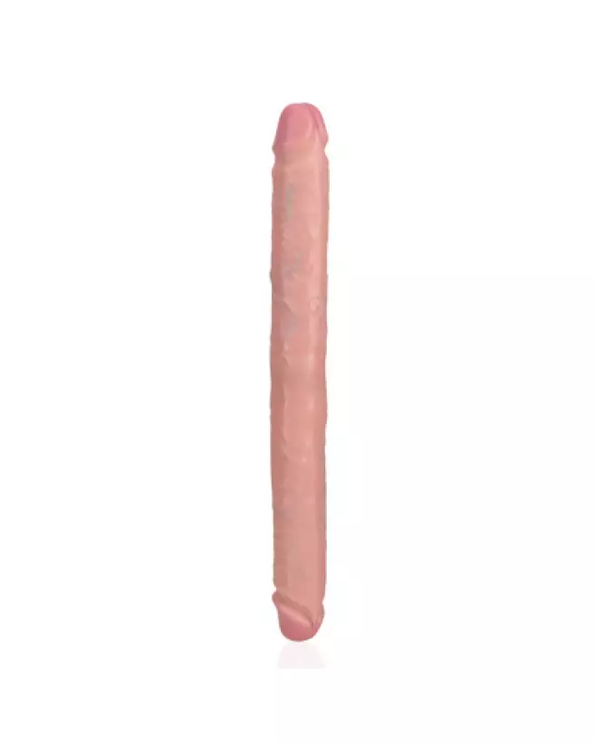 Double Ended Dong 14 Inch Flesh RealRock Slim pour plaisir partagé et sensations réalistes-1