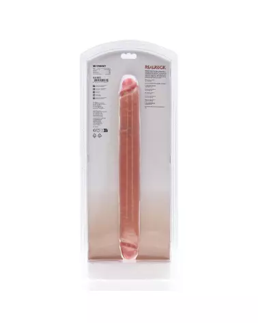 Double Ended Dong 14 Inch Flesh RealRock Slim pour plaisir partagé et sensations réalistes-3