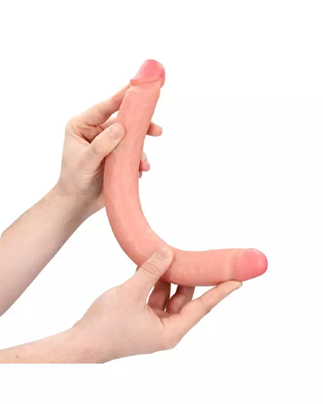Double Ended Dong 14 Inch Flesh RealRock Slim pour plaisir partagé et sensations réalistes-7