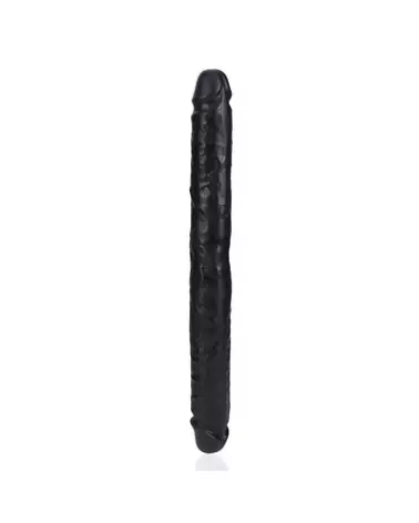 Image du Slim Double Ended Dong 14 pouces noir de RealRock by Shots, jouet sexuel flexible et hypoallergénique-1
