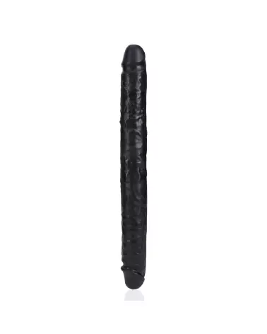 Image du Slim Double Ended Dong 14 pouces noir de RealRock by Shots, jouet sexuel flexible et hypoallergénique-5