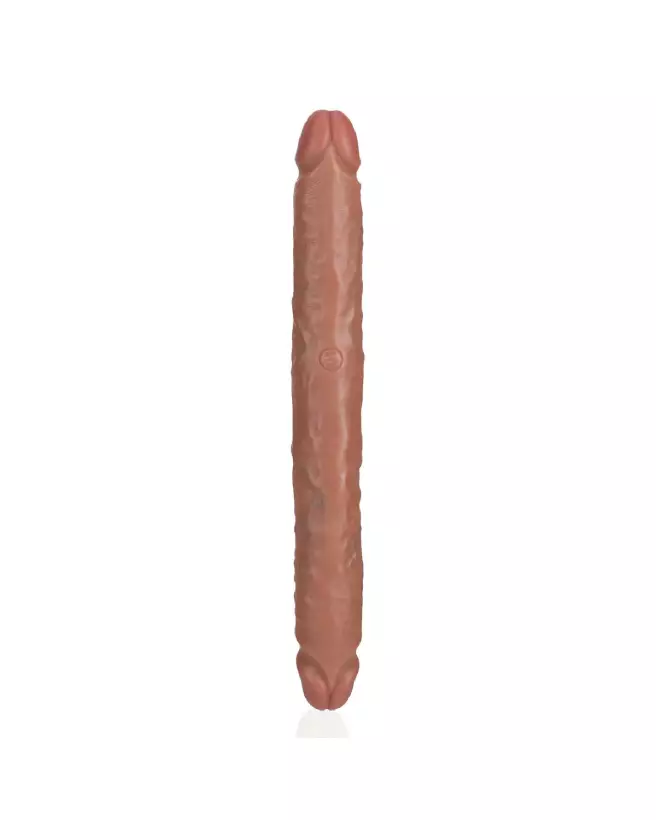 Image du Double Dong Slim 12 pouces Tan de RealRock, jouet double usage pour plaisir solo ou partagé-4