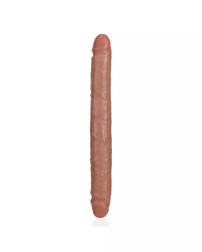 Image du Double Dong Slim 12 pouces Tan de RealRock, jouet double usage pour plaisir solo ou partagé-5