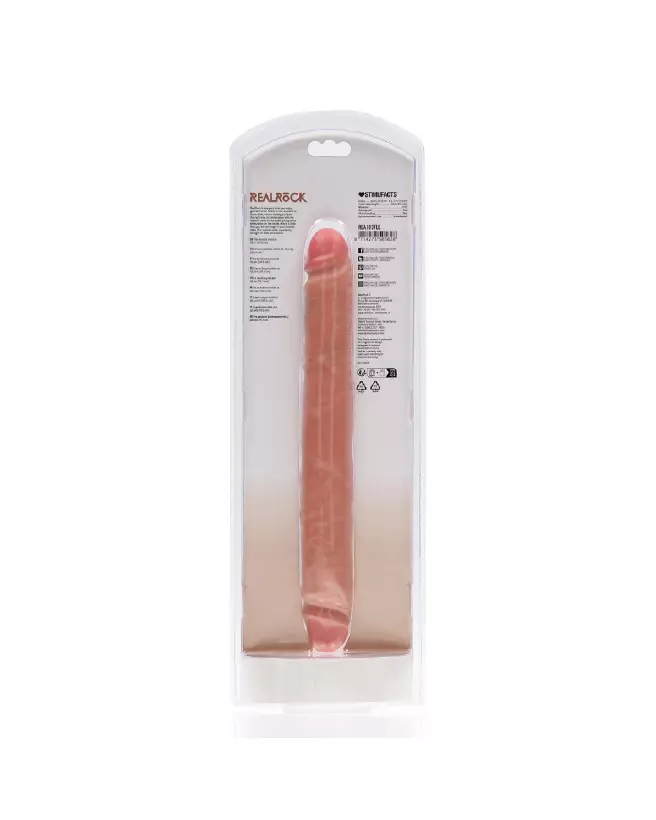 Double Ended Dong 12 pouces Flesh de RealRock - Sextoy réaliste pour plaisir partagé-3