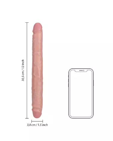 Double Ended Dong 12 pouces Flesh de RealRock - Sextoy réaliste pour plaisir partagé-6