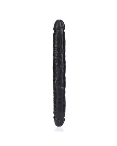 Image du Slim Double Ended Dong 12 pouces noir de RealRock, jouet intime double extrémité pour plaisir partagé-1