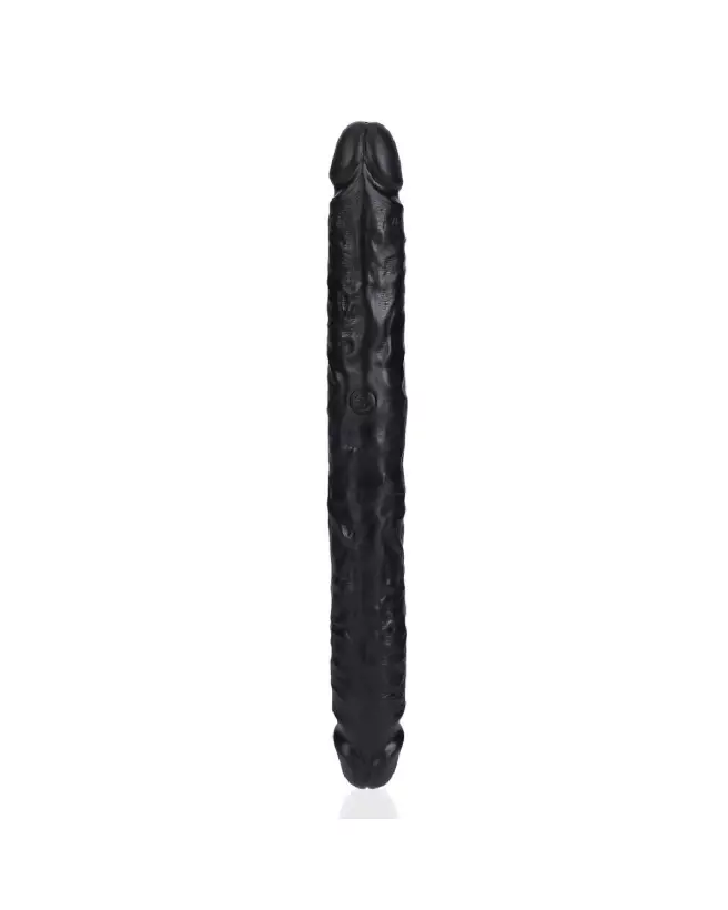 Image du Slim Double Ended Dong 12 pouces noir de RealRock, jouet intime double extrémité pour plaisir partagé-4