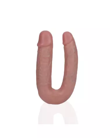 U Shaped Double Dildo 5 Inch Flesh RealRock by Shots Double Dong-4