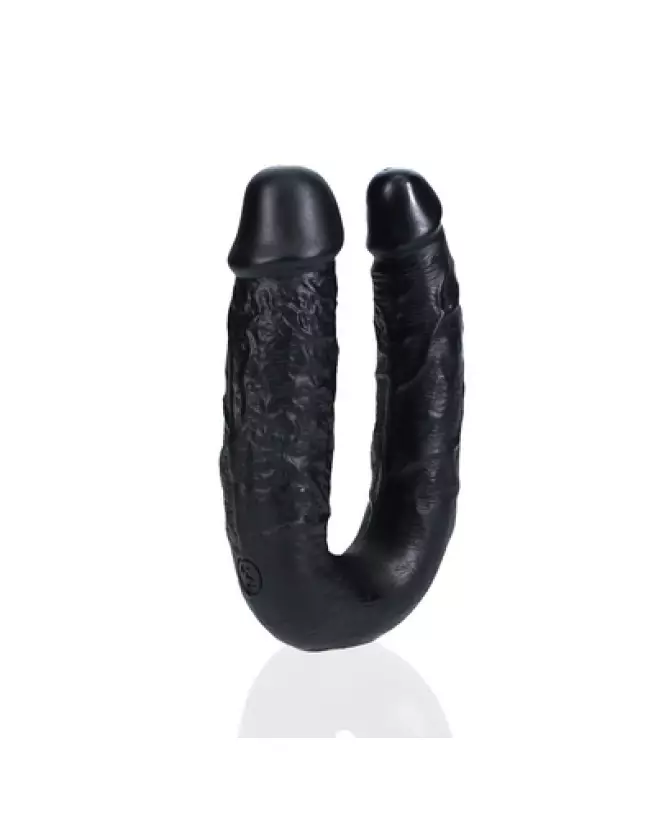 Double Dildo U Shaped 5 inch Black de RealRock by Shots-1