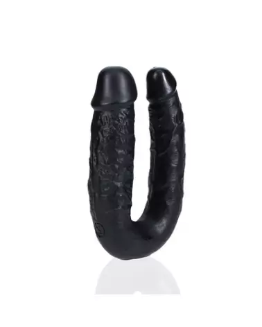 Double Dildo U Shaped 5 inch Black de RealRock by Shots-1
