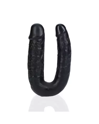 Double Dildo U Shaped 5 inch Black de RealRock by Shots-4