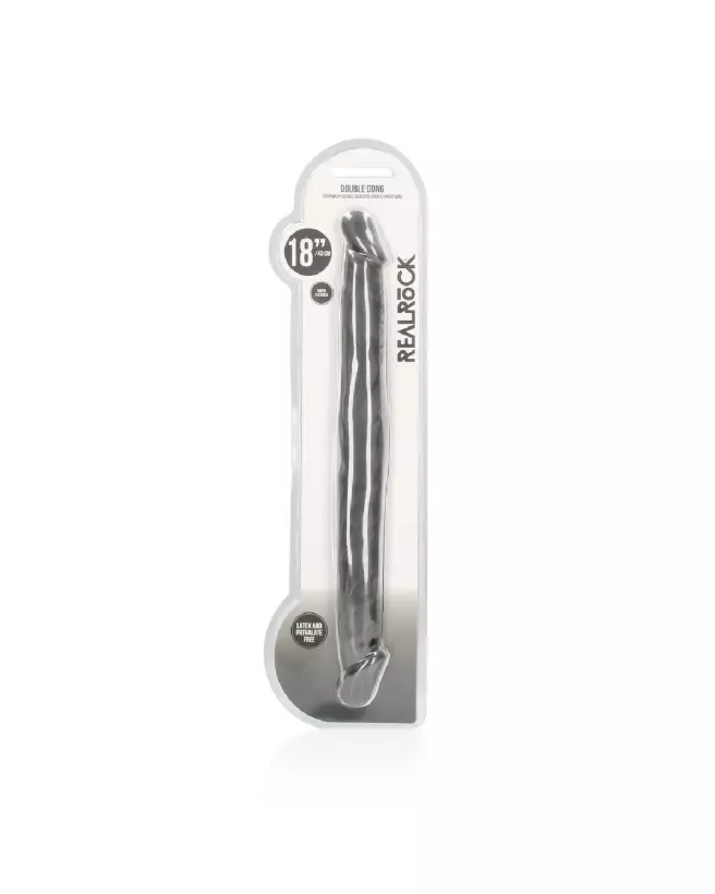 Double Dong 18/46 cm RealRock - Jouet réaliste et flexible pour plaisir partagé-2